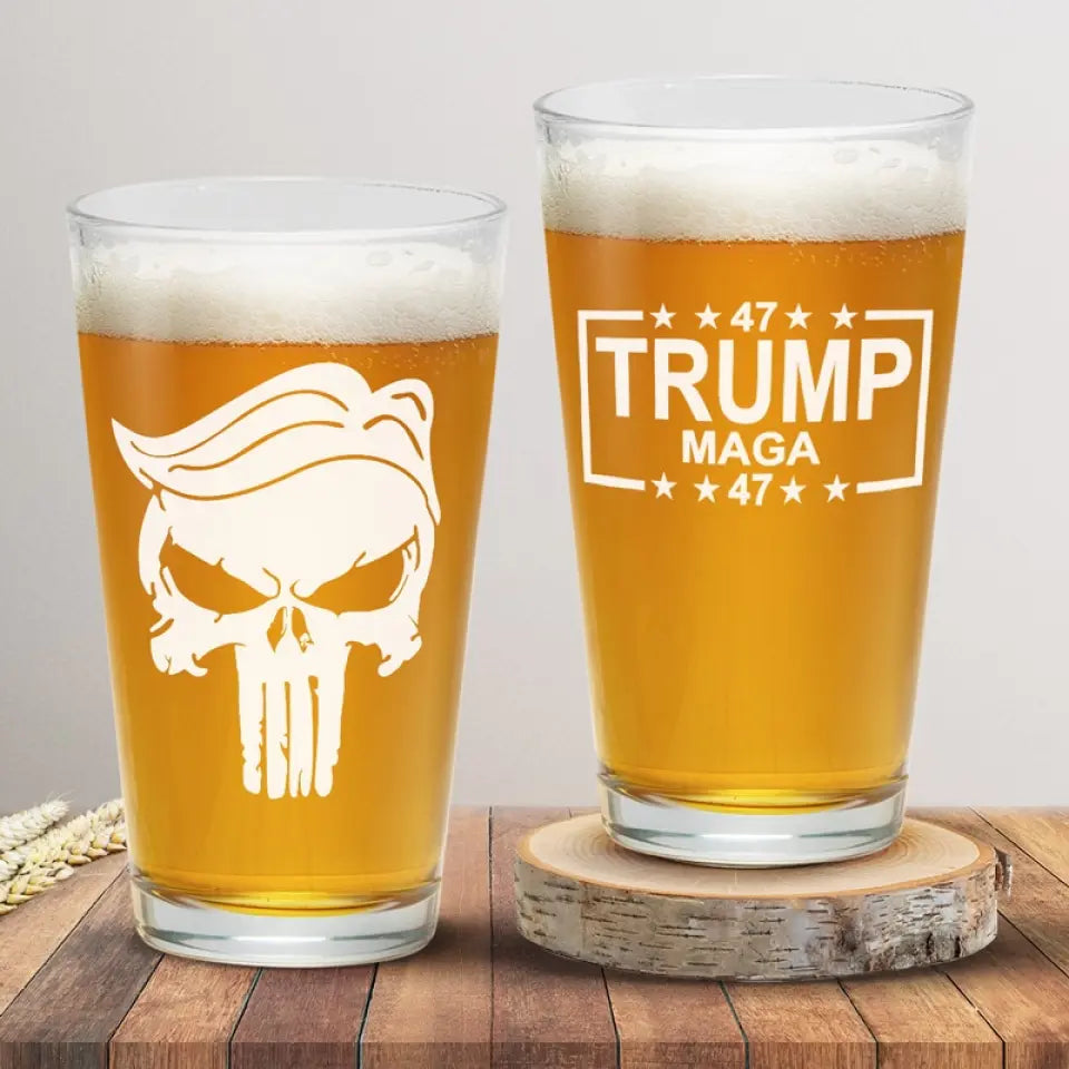 Trump MAGA 47 - US Election Beer Glass