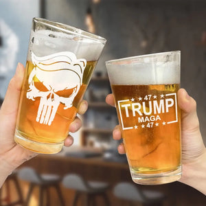 Trump MAGA 47 - US Election Beer Glass