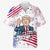 2024 We're Here With Trump - US Election Unisex Tropical Hawaiian Aloha Shirt - Summer Vacation Gift For Trump Supporters