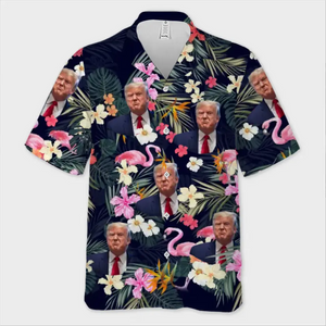 Let's Go On Vacation With Trump - US Election Unisex Tropical Hawaiian Aloha Shirt - Summer Vacation Gift For Trump Supporters