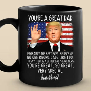 No One Knows Dads Like I Do - Trump Election Black Mug