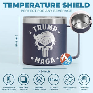 Trump MAGA - US Election 14oz Stainless Steel Tumbler With Handle