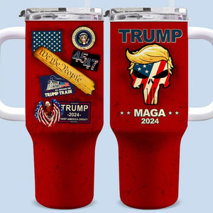 We The People Stand With Him 2024 - US Election 40 Oz Stainless Steel Tumbler With Handle