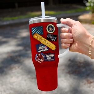 We The People Stand With Him 2024 - US Election 40 Oz Stainless Steel Tumbler With Handle