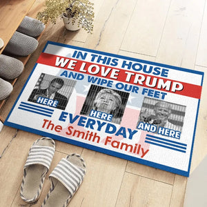 In This House, We Love Trump - US Elections Home Decor Decorative Mat, House Warming Gift Mat