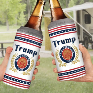 Trump, A Fine President, Take America Back - US Election 4 In 1 Can Cooler Tumbler