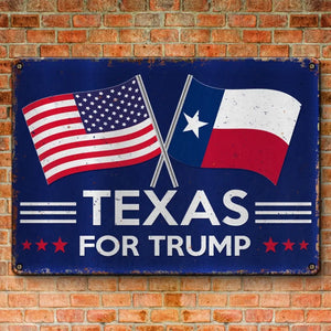 All States Stand Behind Trump - US Elections Home Decor Metal Sign For Trump Supporters