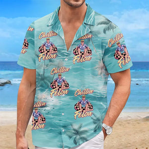 Chillin With The Felon, Chill With Trump - US Election Unisex Tropical Hawaiian Aloha Shirt - Summer Vacation Gift For Trump Supporters