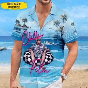 Chillin Like A Villain - US Election Unisex Tropical Hawaiian Aloha Shirt - Summer Vacation Gift For Trump Supporters