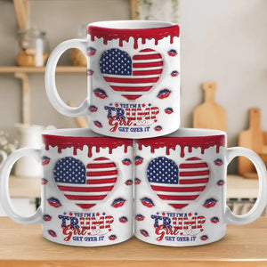 I'm A Trump Girl, Get Over It - US Elections 3D Inflated Effect Printed Mug, Trump Mug - Gift For Best Friends, BFF, Sisters