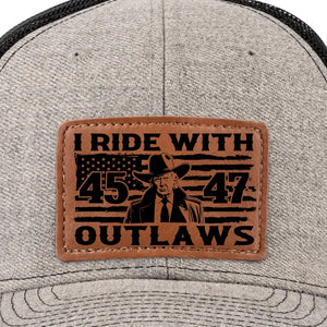 That's Enough For America, I'm Voting For The Outlaw - US Elections Leather Patch Hat, Trump Hat