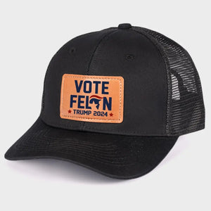 Vote For Trump, Save America Again - US Elections Leather Patch Hat, Trump Hat, Gift For Trump Supporters