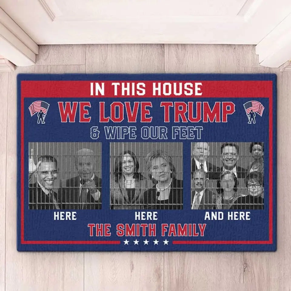 Lock Them Up And Vote For The Man - US Elections Home Decor Decorative Mat, House Warming Gift Mat