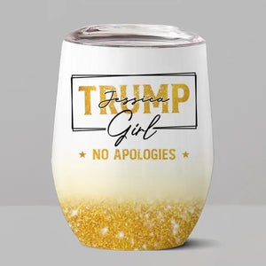 All-American Girl Votes For Him - US Elections Wine Tumbler - Gift For Best Friends, BFF, Sisters