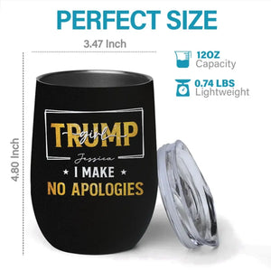 Cool To Be A Trump Girl - US Elections Personalized Custom Wine Tumbler, Trump Tumbler - Gift For Best Friends, BFF, Sisters