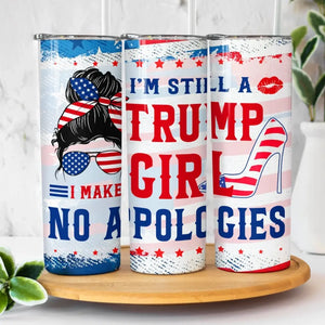 Say Hello To Trump Girl - US Elections Skinny Tumbler, Trump Tumbler - Gift For Best Friends, BFF, Sisters