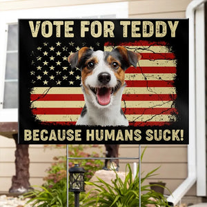 Custom Photo Furry Voters Decide - Dog & Cat Personalized Custom Yard Sign - Gift For Pet Owners, Pet Lovers