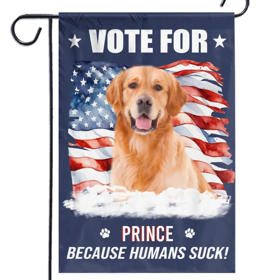 Custom Photo Talk Is Cheap, Voting Is Free - Dog Personalized Custom Flag - Gift For Pet Owners, Pet Lovers