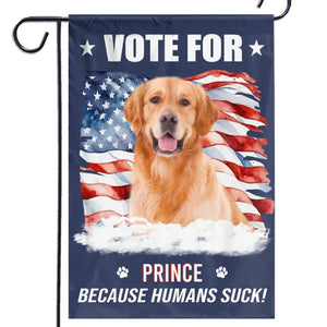 Custom Photo Talk Is Cheap, Voting Is Free - Dog Personalized Custom Flag - Gift For Pet Owners, Pet Lovers