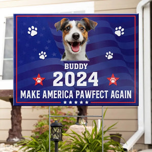 Custom Photo Furry Friend, My Vote's For You - Dog & Cat Personalized Custom Yard Sign - Gift For Pet Owners, Pet Lovers