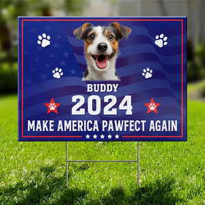 Custom Photo Furry Friend, My Vote's For You - Dog & Cat Personalized Custom Yard Sign - Gift For Pet Owners, Pet Lovers