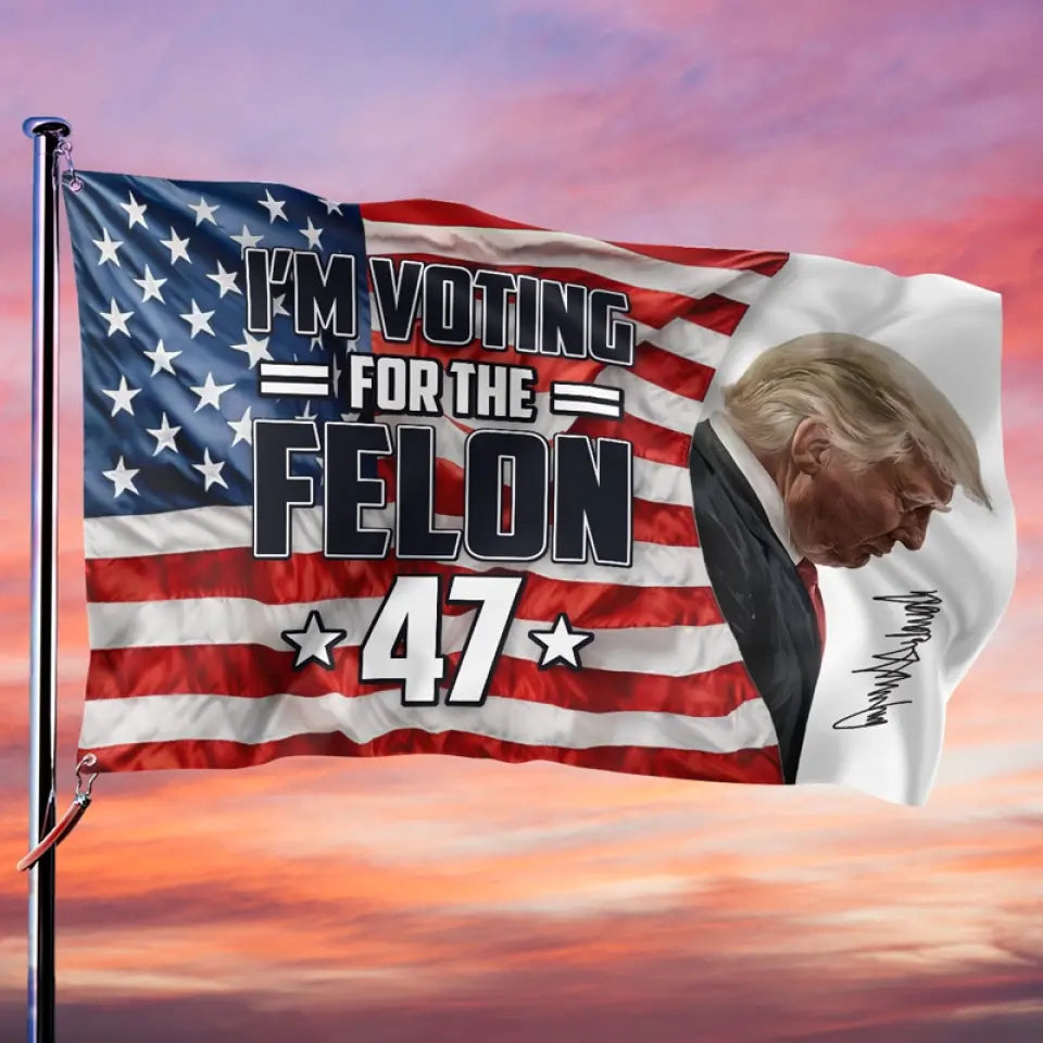 Trump, The People's Fighter - Trump US Election Horizontal House Flag