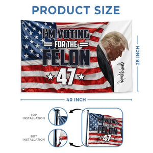 Trump, The People's Fighter - Trump US Election Horizontal House Flag