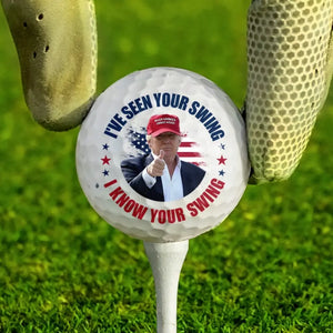 Trump Knows Your Swing - US Election Golf Ball, Golf Enthusiast Gifts For Trump Supporters