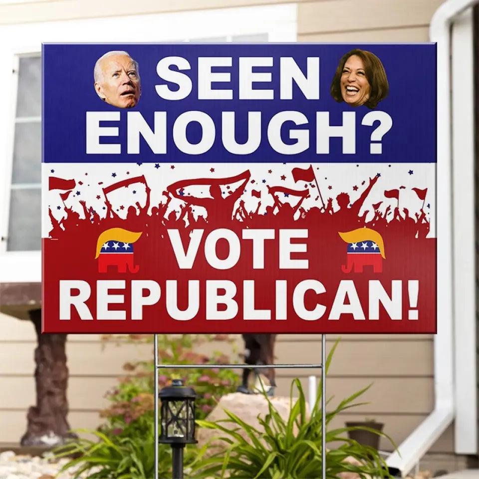 Vote Republican - US Elections Yard Sign, Decoration Gift For Conservative Supporters