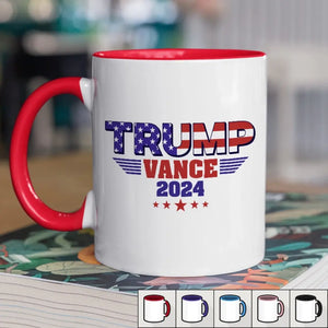 Trump Vance 2024 - US Elections Accent Mug, Trump Mug