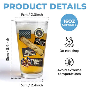 Trump MAGA 2024, We The People - US Election Beer Glass