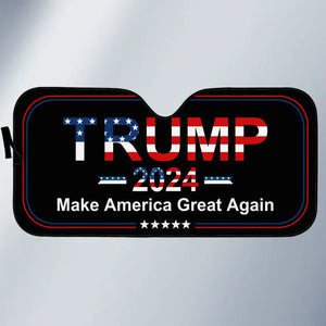 Trump Will Take America Back - US Elections Auto Windshield Sunshade, Car Window Protector - Gift For Trump Supporters