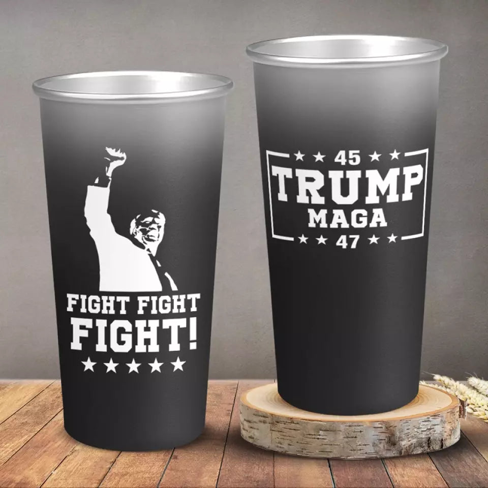 Fight Fight Fight, Trump MAGA 45 47 - US Election Aluminum Changing Color Cup