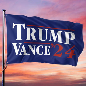 Trump Vance 2024, Make America Proud Again - Trump US Election Horizontal House Flag