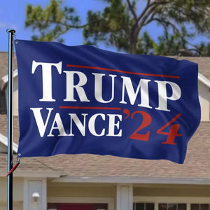 Trump Vance 2024, Make America Proud Again - Trump US Election Horizontal House Flag