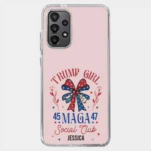 Red-Wave Girl Social Club - US Election Clear Phone Case - Gift For Best Friends, BFF, Sisters