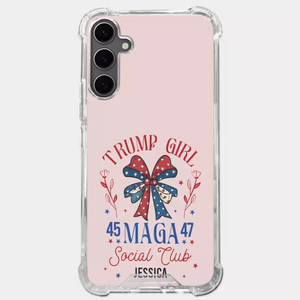 Red-Wave Girl Social Club - US Election Clear Phone Case - Gift For Best Friends, BFF, Sisters