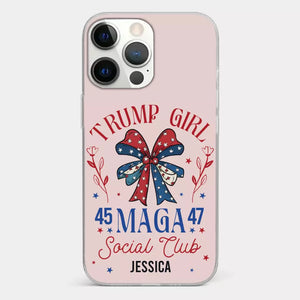 Red-Wave Girl Social Club - US Election Clear Phone Case - Gift For Best Friends, BFF, Sisters