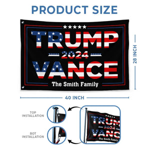 Trump Vance, Do The Best For America - Trump US Election Horizontal House Flag