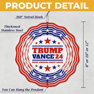 Trump Vance 2024, Make America Great Again - US Election Wind Spinner - Trump Supporter, Republican Gifts And Decors