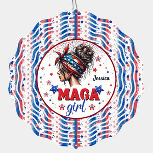 MAGA Trump Girl 2024 - US Election Wind Spinner - Gift For Best Friends, BFF, Sisters