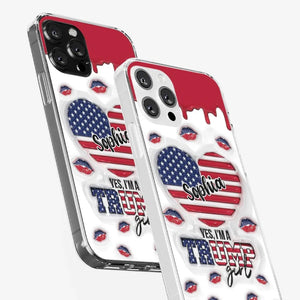 Yes, I'm A Conservative Girl - US Election 3D Inflated Effect Printed Clear Phone Case - Gift For Best Friends, BFF, Sisters