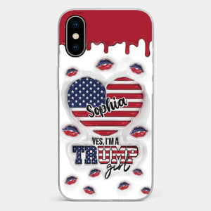 Yes, I'm A Conservative Girl - US Election 3D Inflated Effect Printed Clear Phone Case - Gift For Best Friends, BFF, Sisters