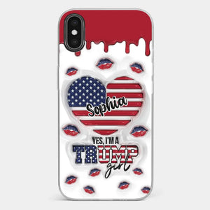 Yes, I'm A Conservative Girl - US Election 3D Inflated Effect Printed Clear Phone Case - Gift For Best Friends, BFF, Sisters