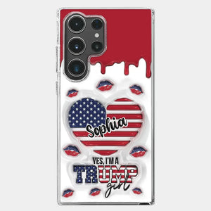 Yes, I'm A Conservative Girl - US Election 3D Inflated Effect Printed Clear Phone Case - Gift For Best Friends, BFF, Sisters