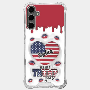 Yes, I'm A Conservative Girl - US Election 3D Inflated Effect Printed Clear Phone Case - Gift For Best Friends, BFF, Sisters