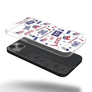 Trump Will Fight And Never Surrender - US Election Clear Phone Case