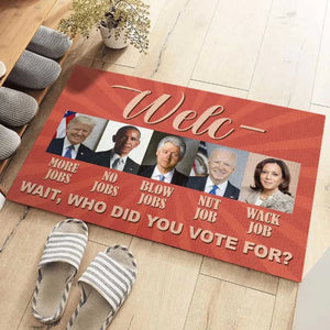 Vote For Trump Or You Can Make A U-turn - US Elections Home Decor Decorative Mat, House Warming Gift Mat