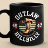 Outlaw Hillbilly 45 47 Take America Back - Trump Election Black Mug