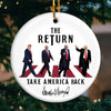He Will Empower America Again - US Elections Ceramic Round Shaped Ornament - Christmas Gift For Conservative Supporters